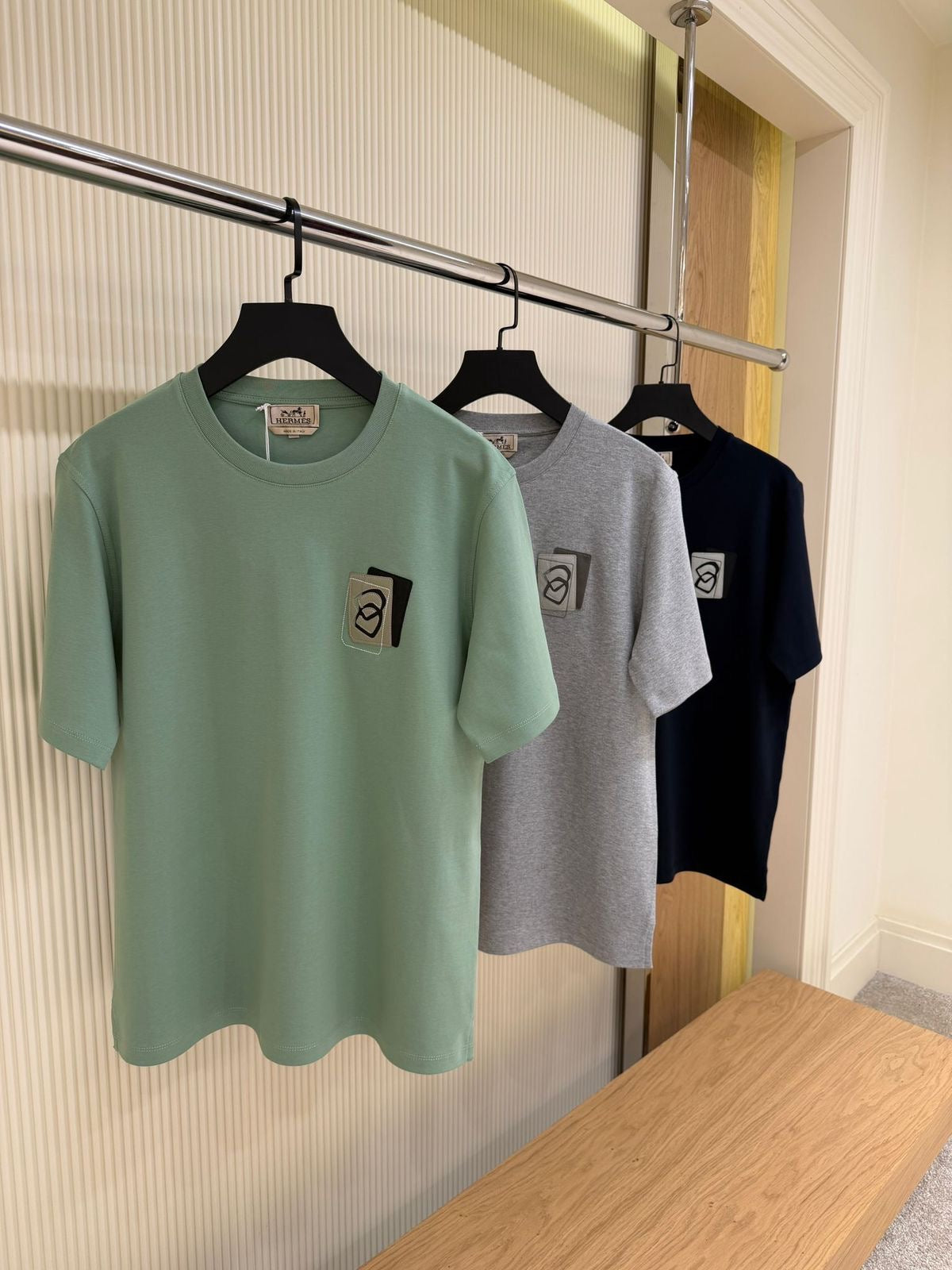 Hermes T-shirt with leather detail