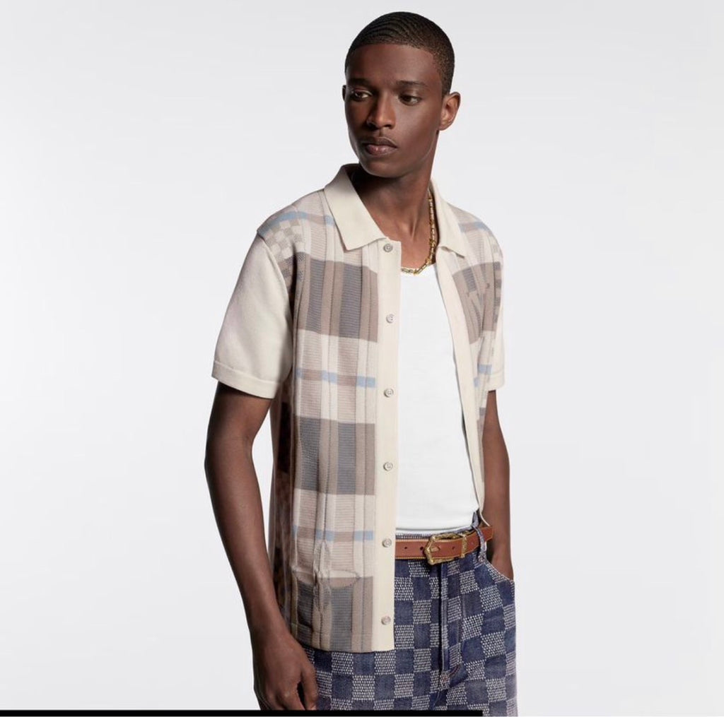 LV Graphic Jacquard Short-Sleeved Shirt