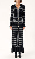 SANDRO ELINE KNIT MIDI DRESS