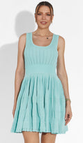 Alaïa Mixed Stitch Sleeveless Skater Dress