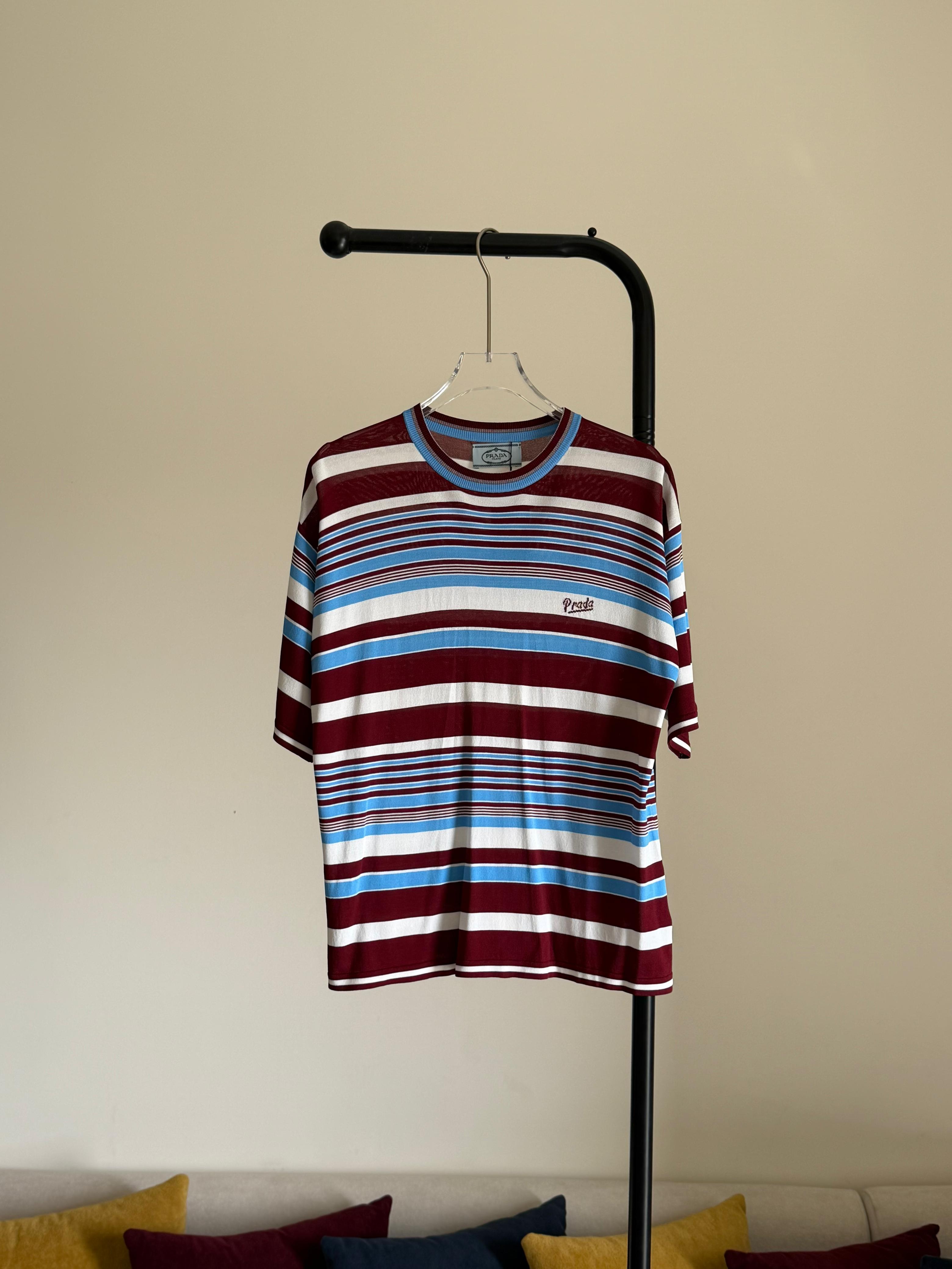 Prada Striped crew-neck T-shirt