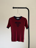 Prada Striped Silk Crew-neck Sweater