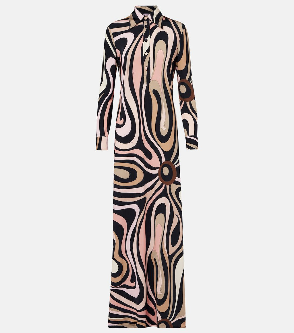 Pucci Multicolour Vivara Printed Kaftan in Silk