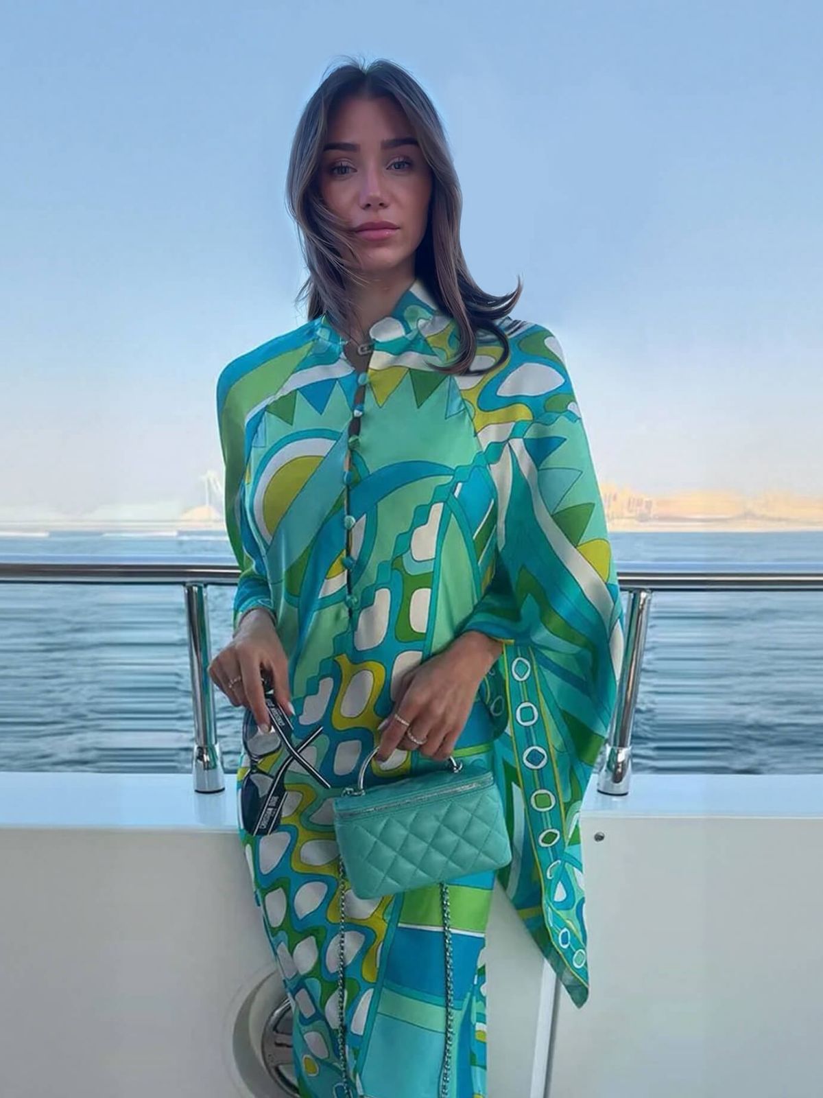 Pucci Multicolour Vivara Printed Kaftan in Silk