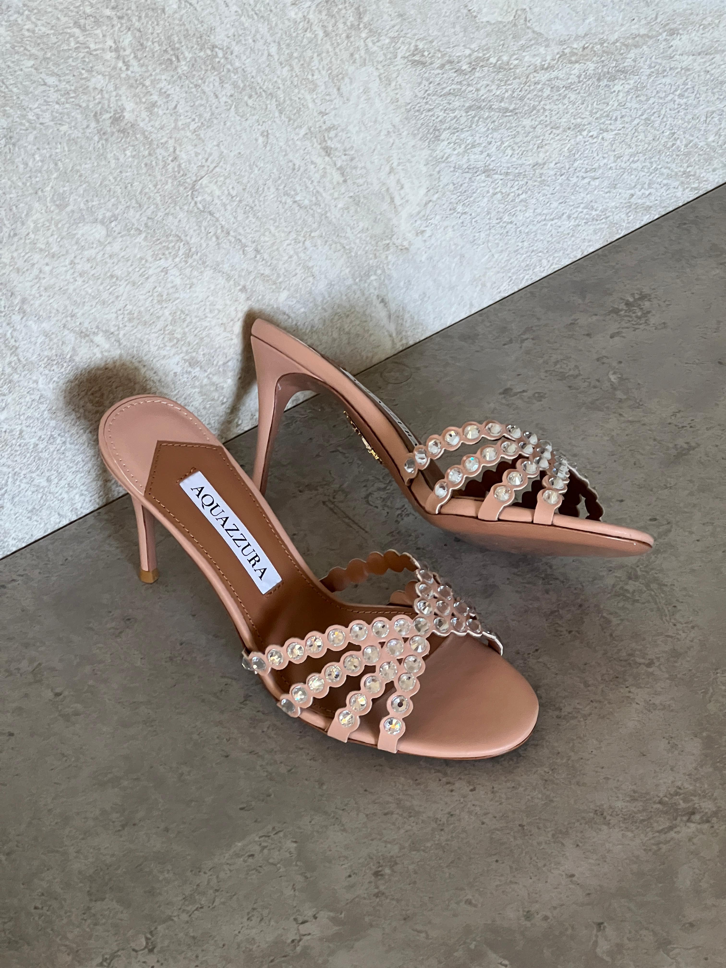Aquazzura Embellished Tequila Mules 75