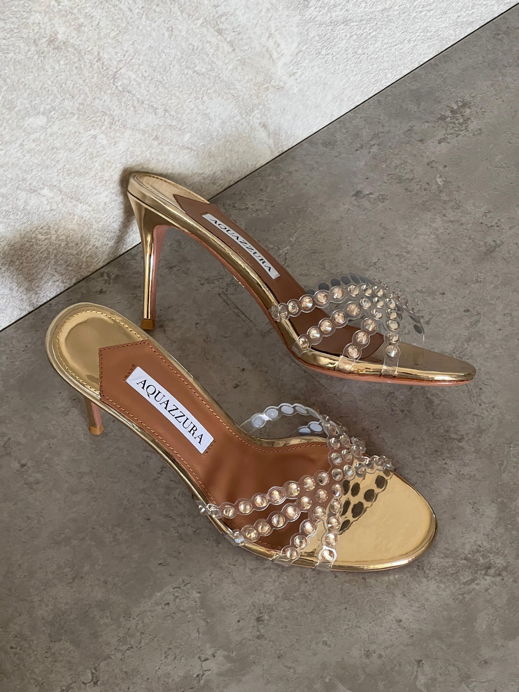 Aquazzura Embellished Tequila Mules 75