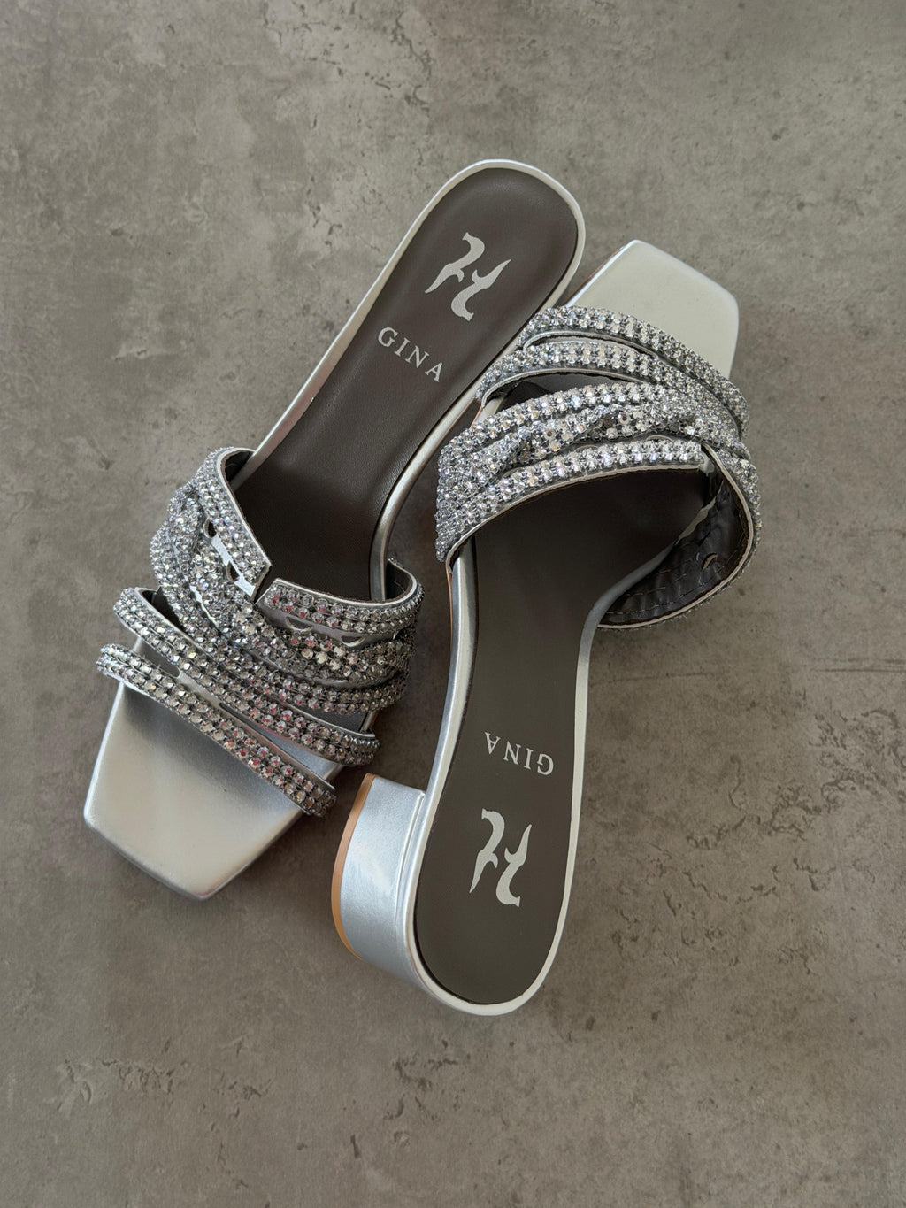Gina Leather Embellished Roma Mules 35