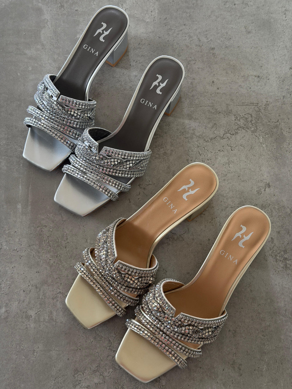 Gina Leather Embellished Roma Mules 35