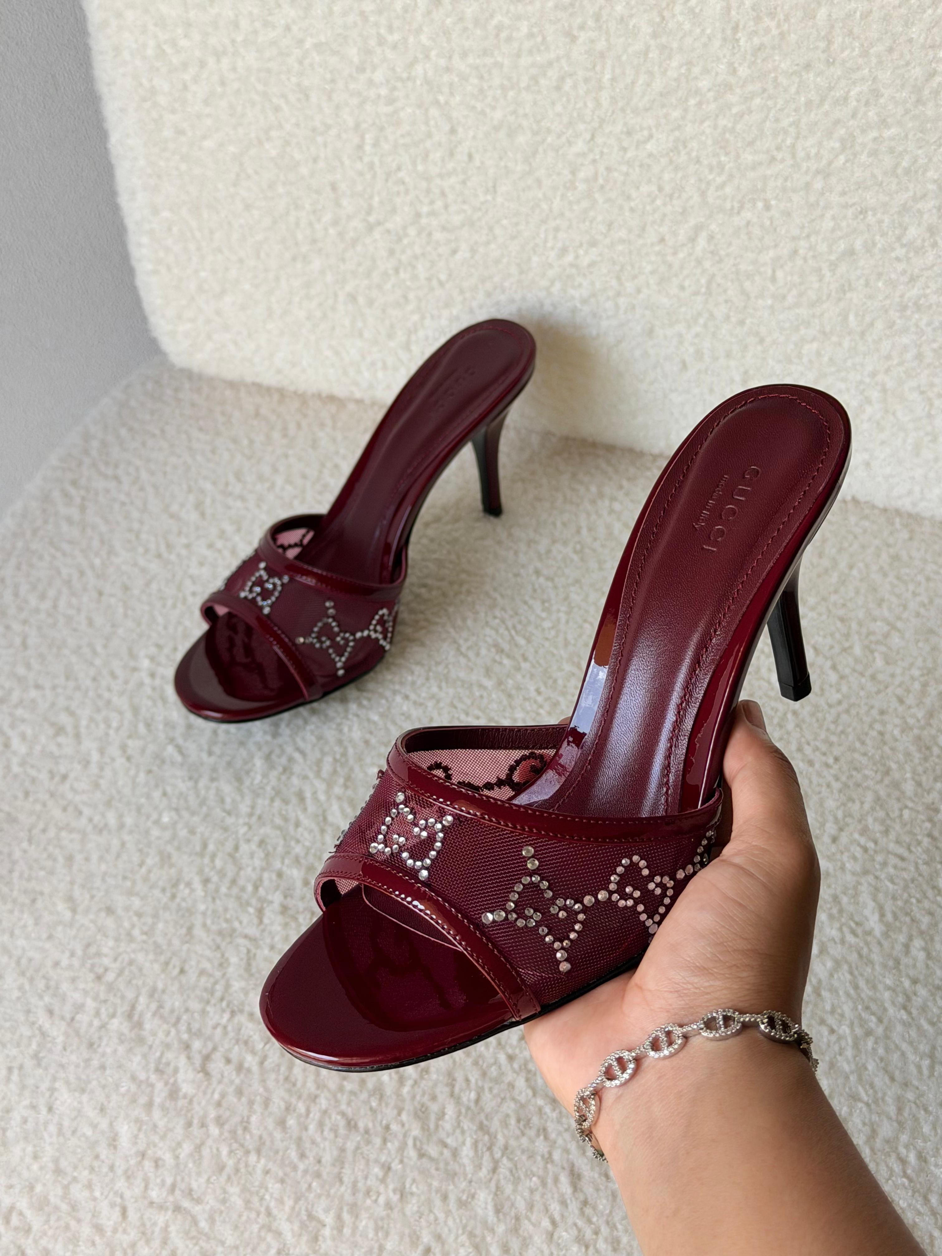 Gucci GG crystal sandals