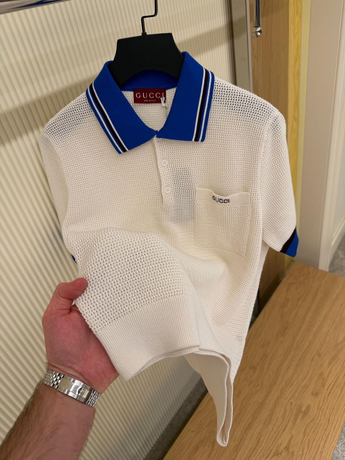Gucci waffle-knit Cotton Polo Shirt