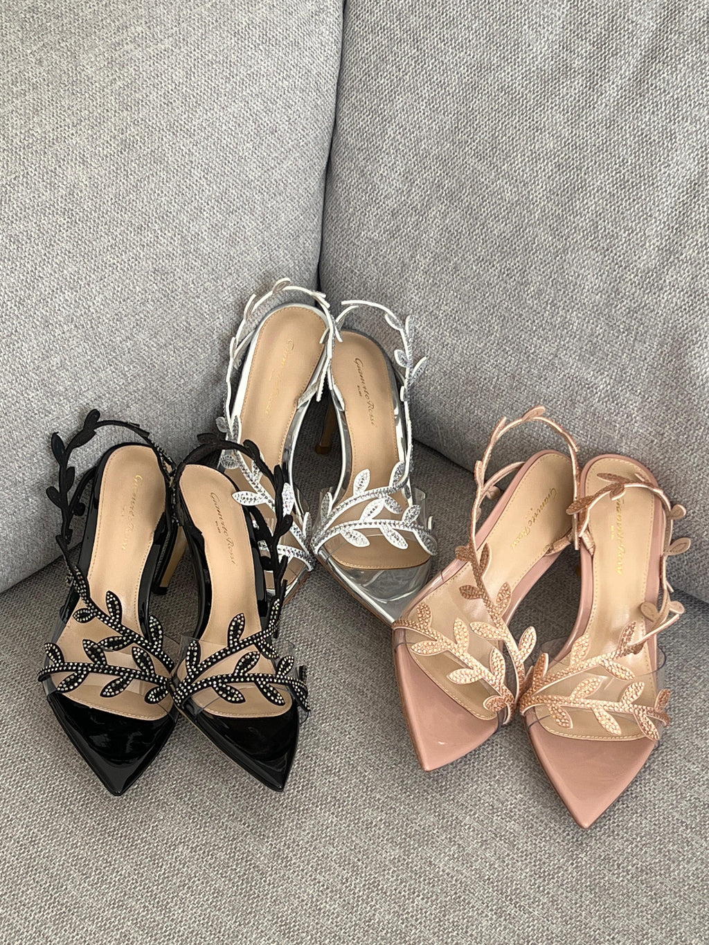 Gianvito Rossi  Pointed Leaf Strap Sandals