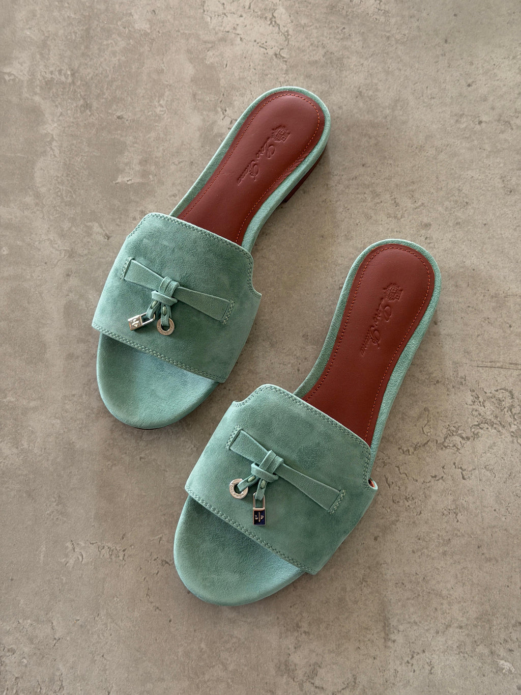Loro Piana Summer Charms Sandals in Suede Goatskin