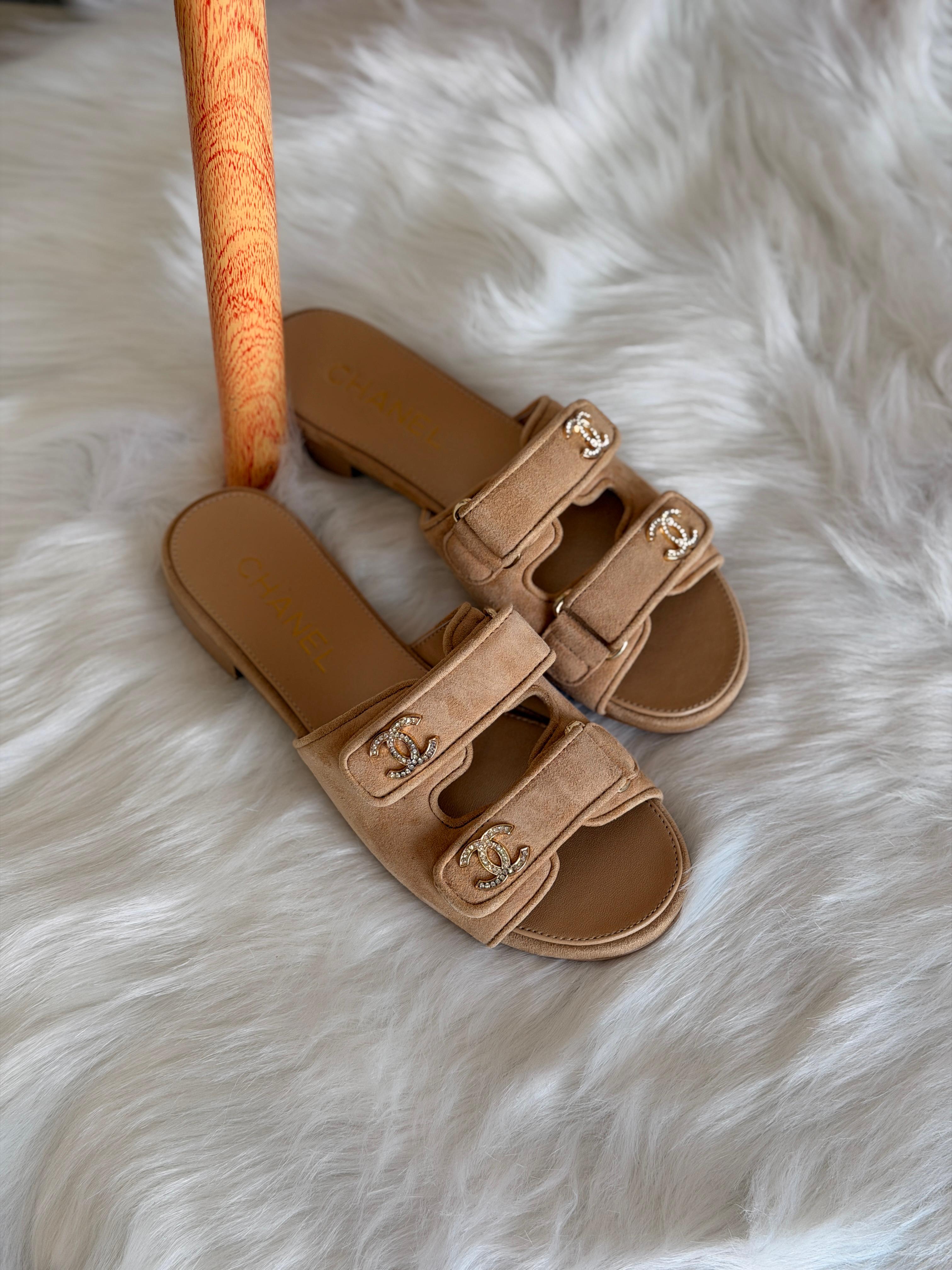 Chanel Mules - Suede kidskin.