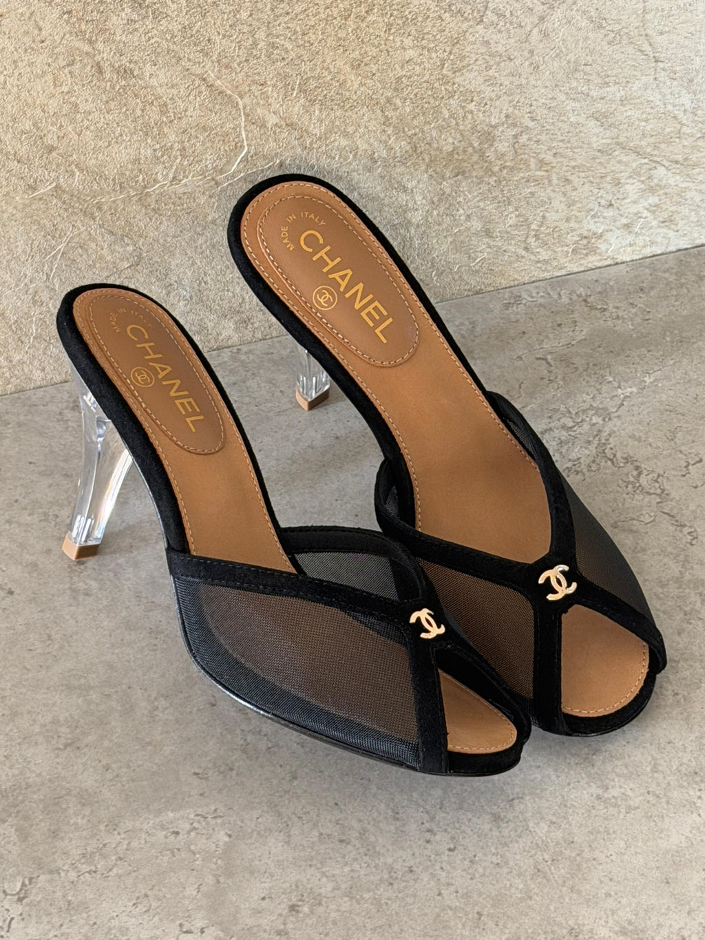 Chanel Mesh heels