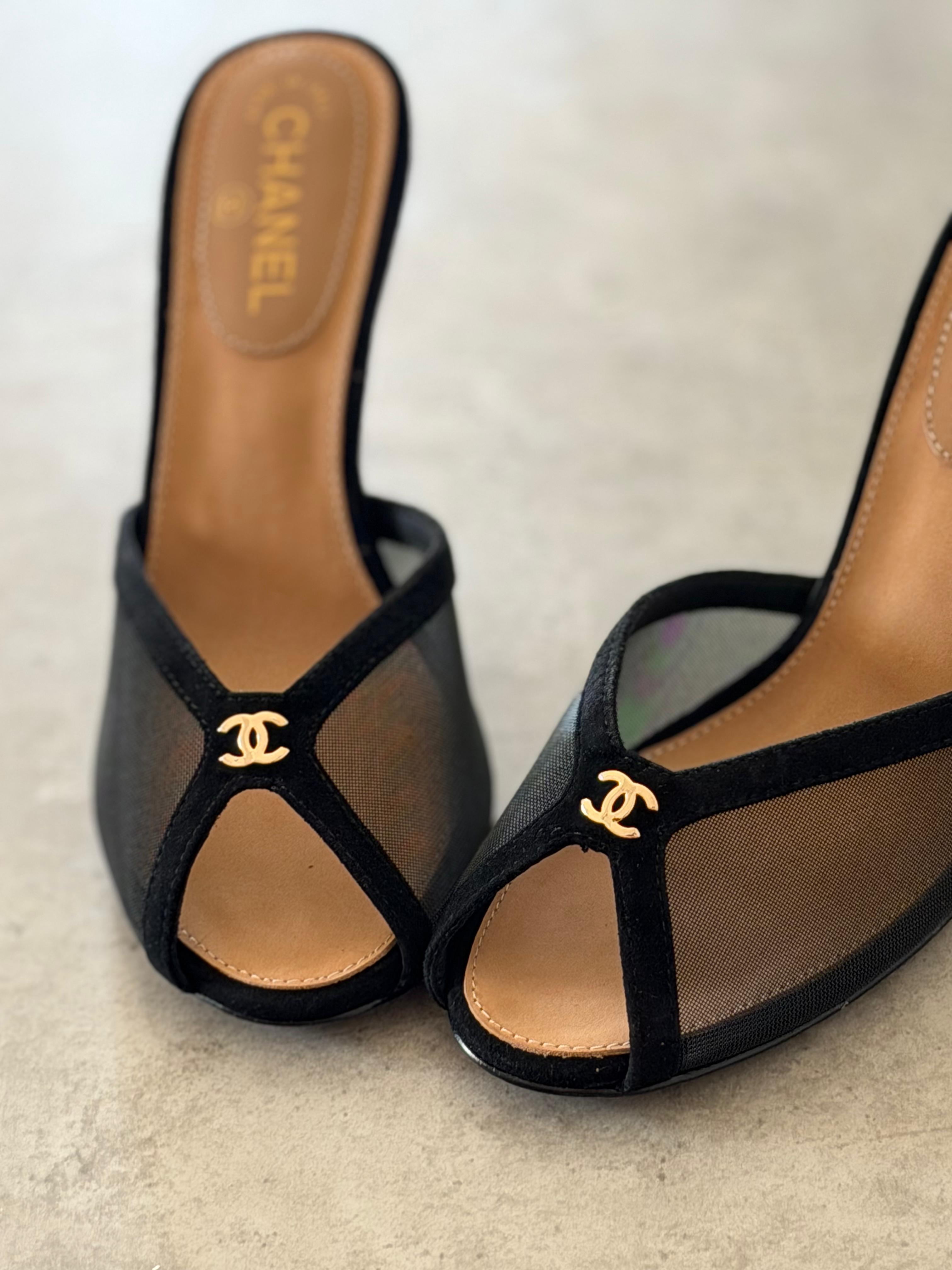 Chanel Mesh heels