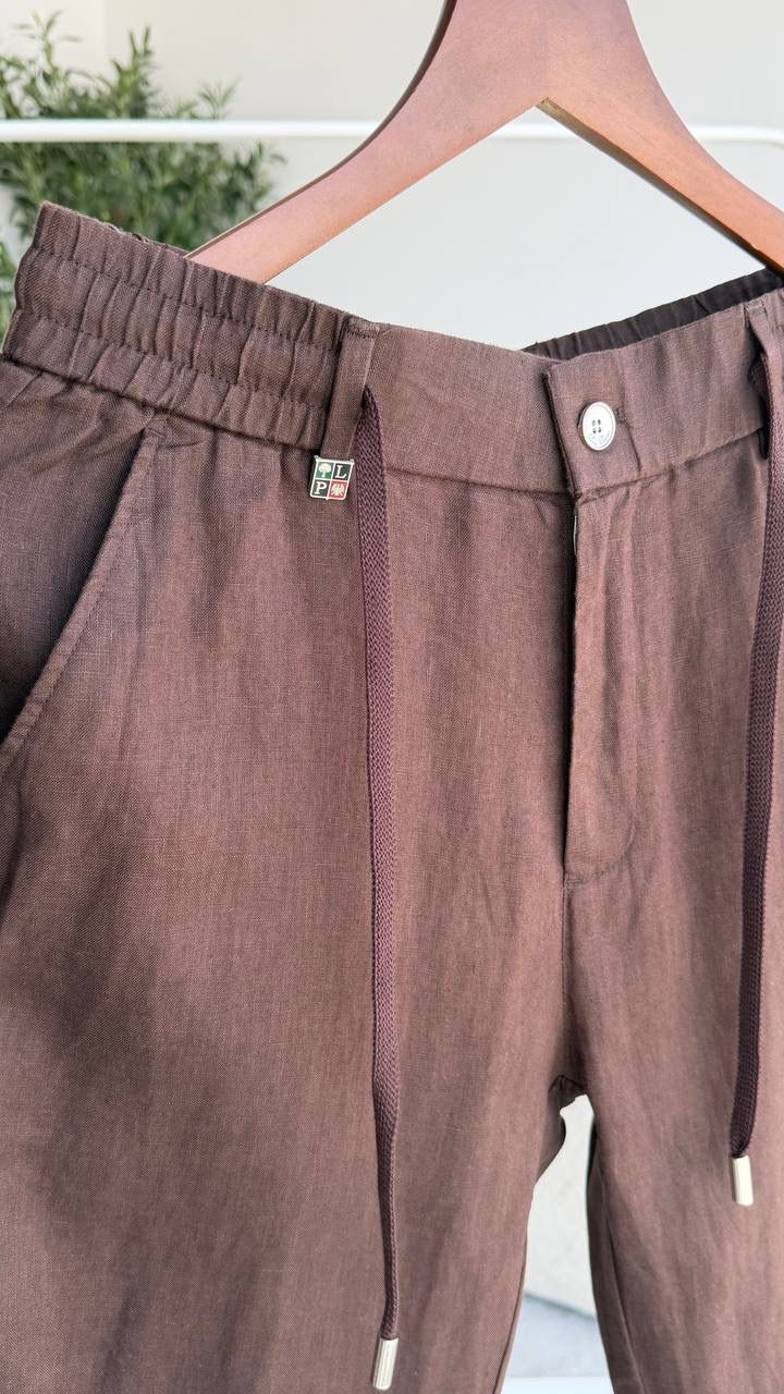 Loro Piana Cotton & Linen Tapered Trousers