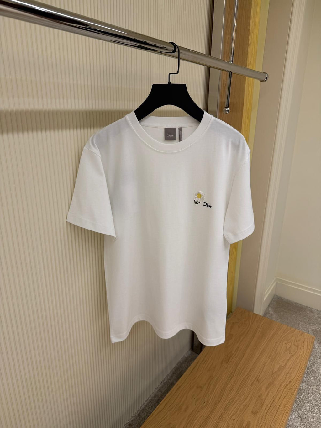 Dior T-Shirt With Daisy Embroidery