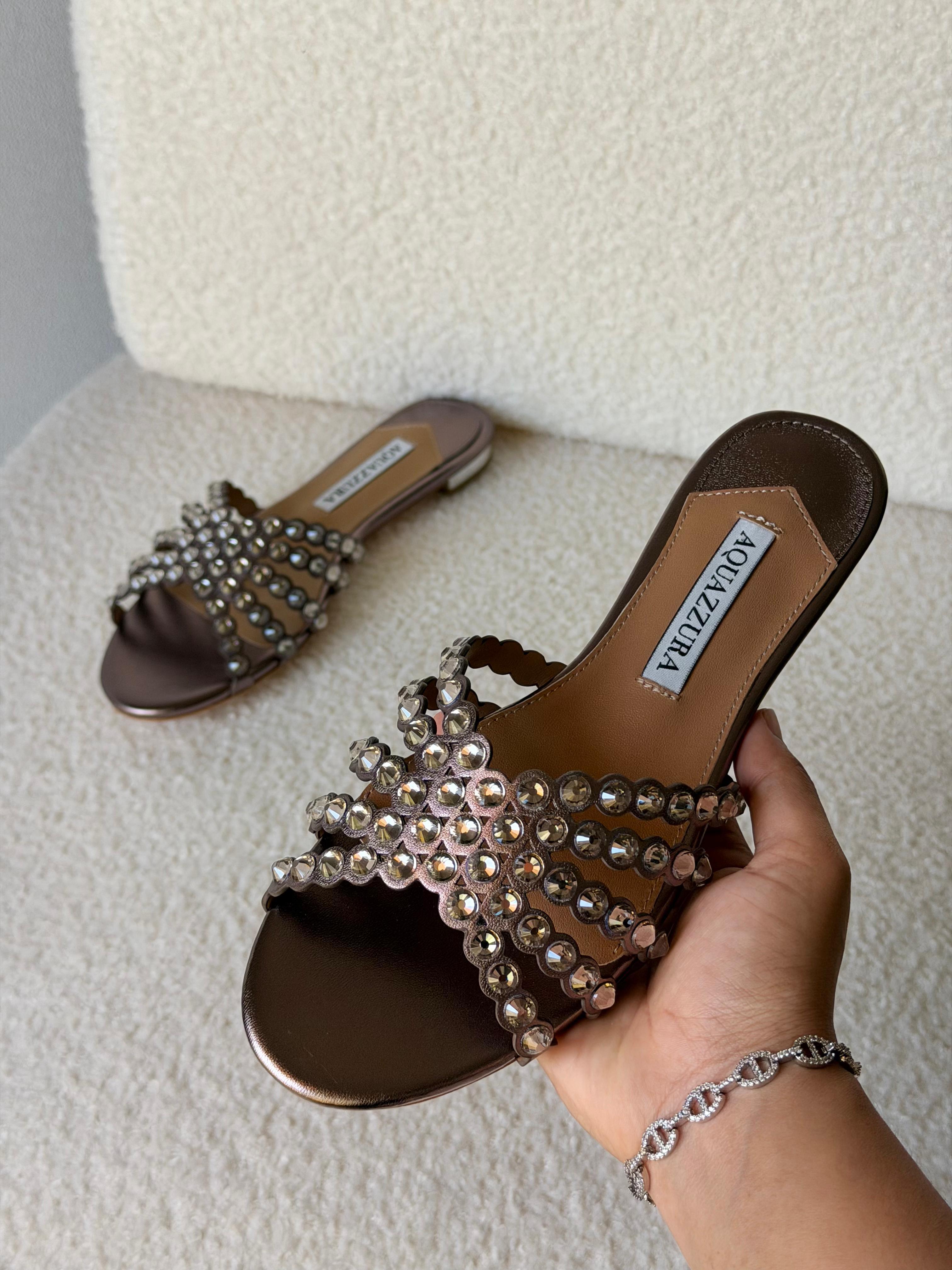Aquazzura Tequila Crystal Sandals