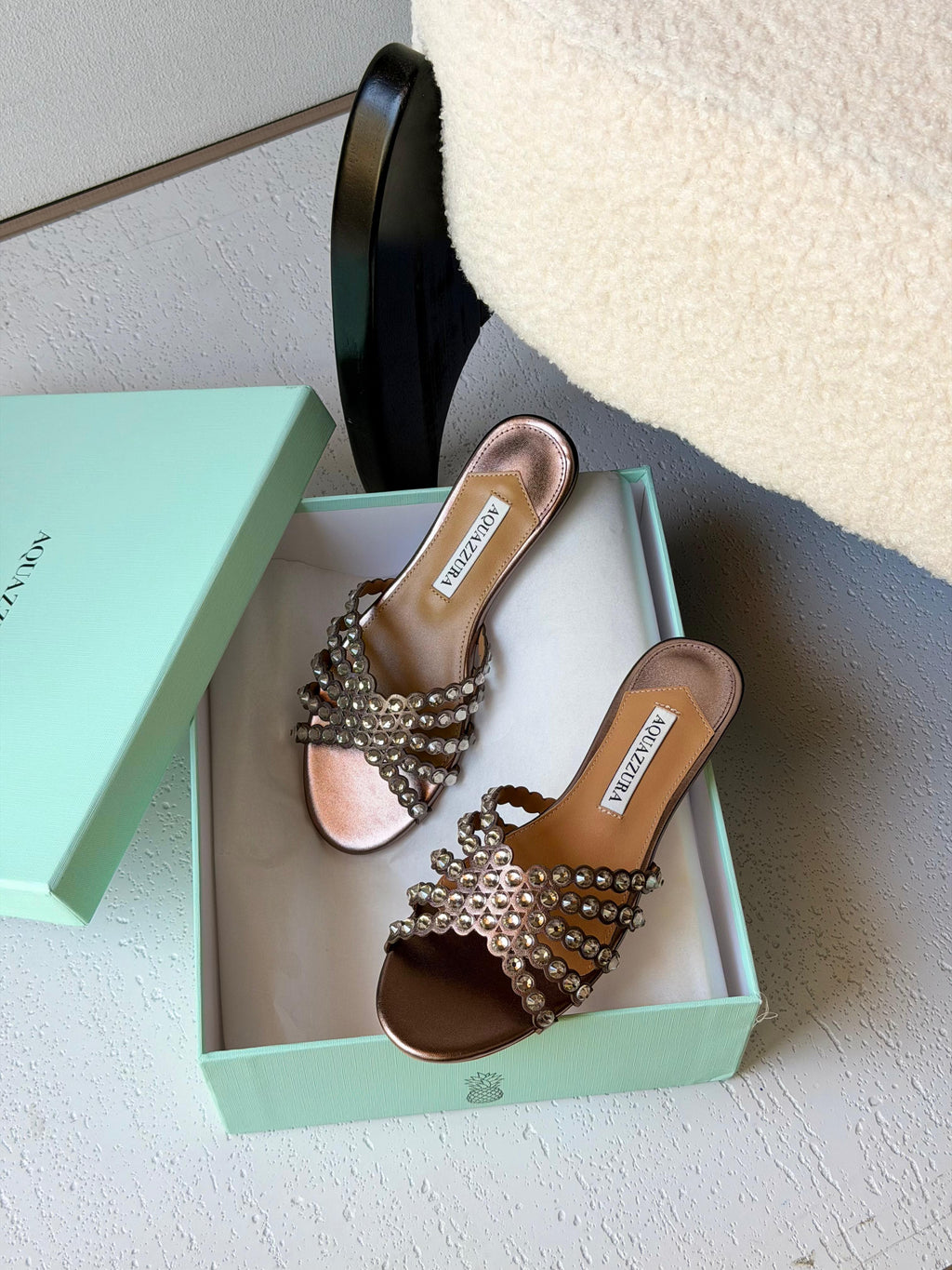 Aquazzura Tequila Crystal Sandals