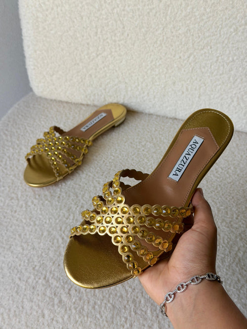 Aquazzura Tequila Crystal Sandals