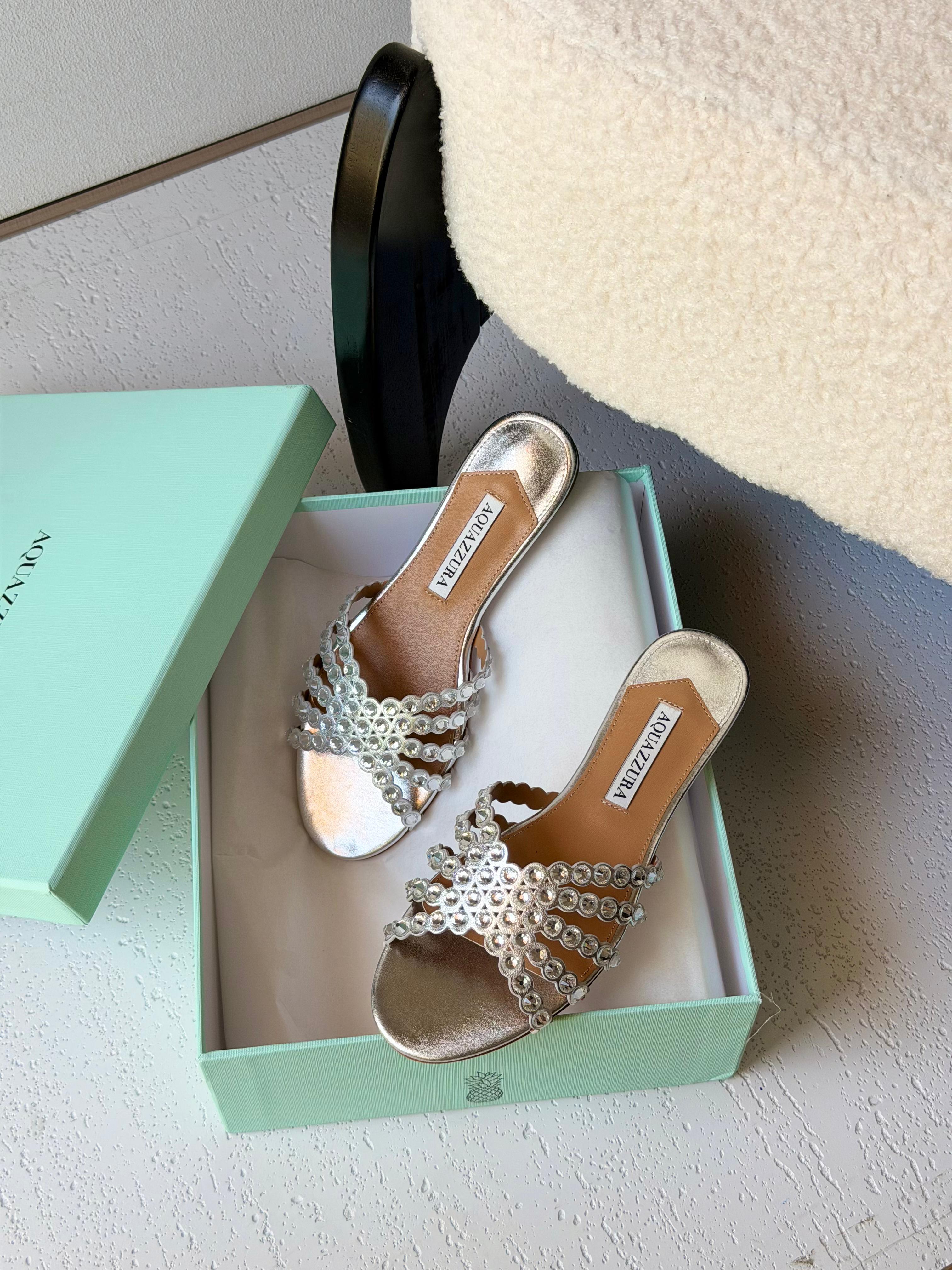 Aquazzura Tequila Crystal Sandals