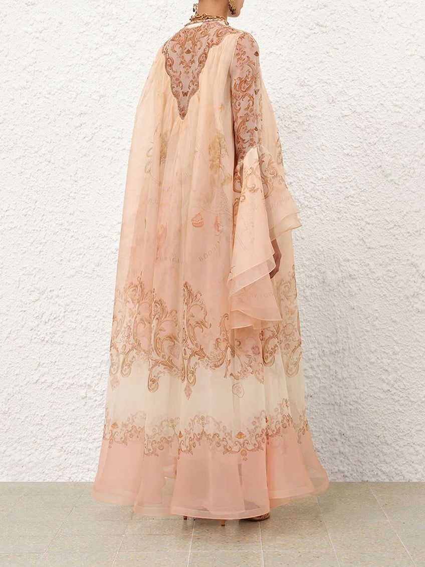 Zimmermann Pink Hypnotic Maxi Dress in Silk