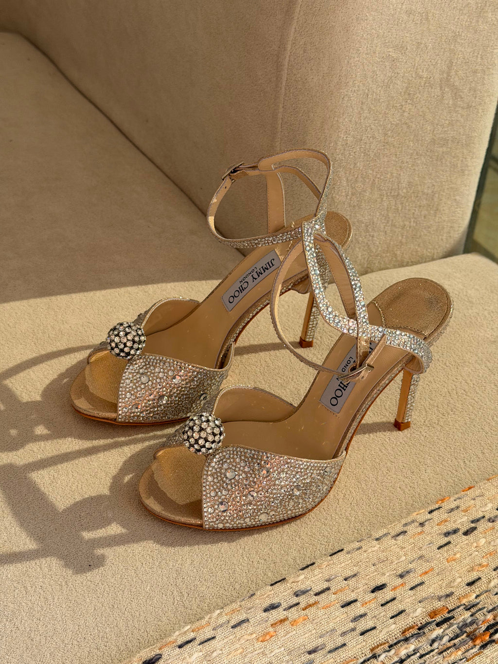Jimmy Choo Gold Sacora 85