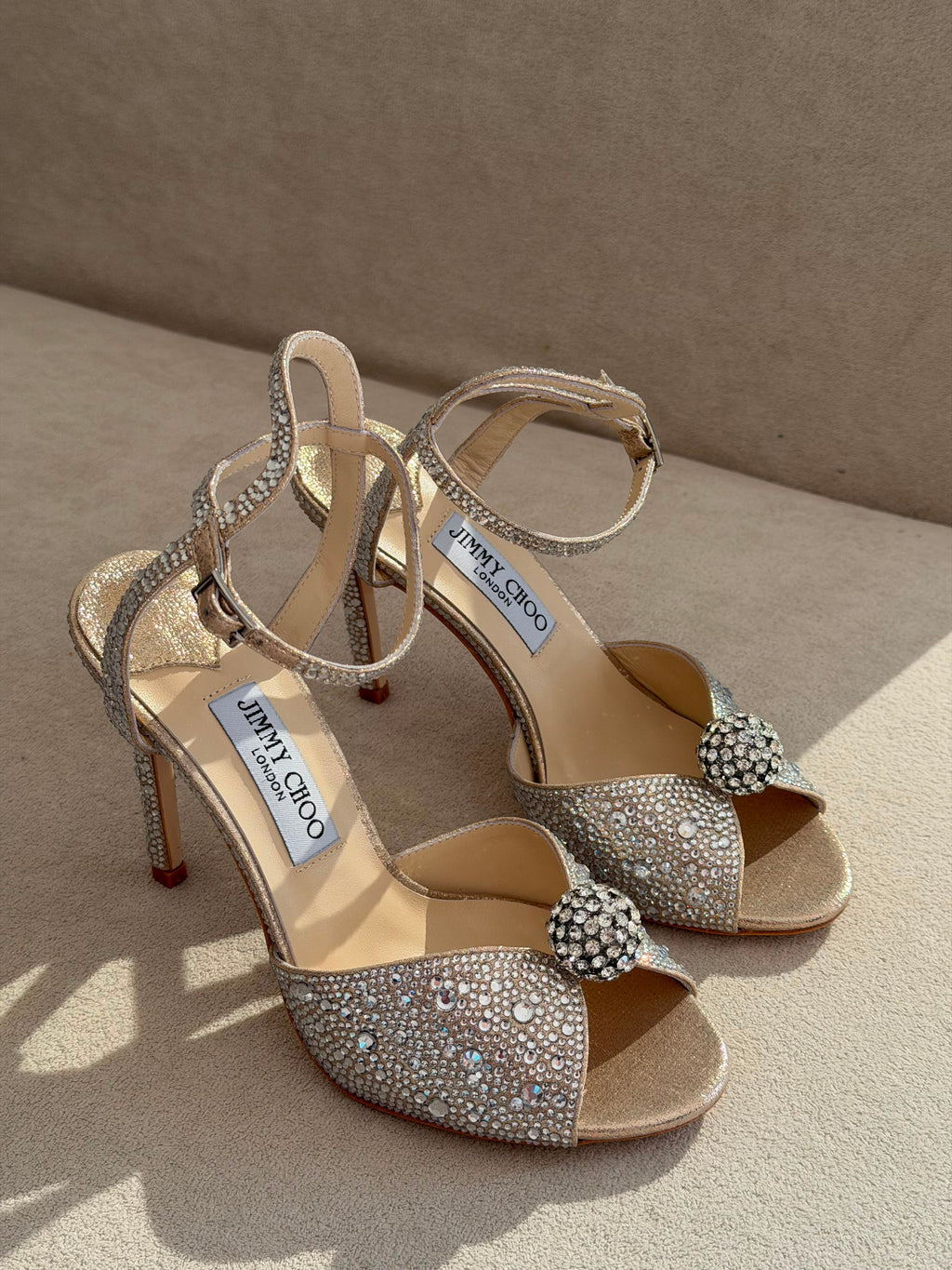 Jimmy Choo Gold Sacora 85