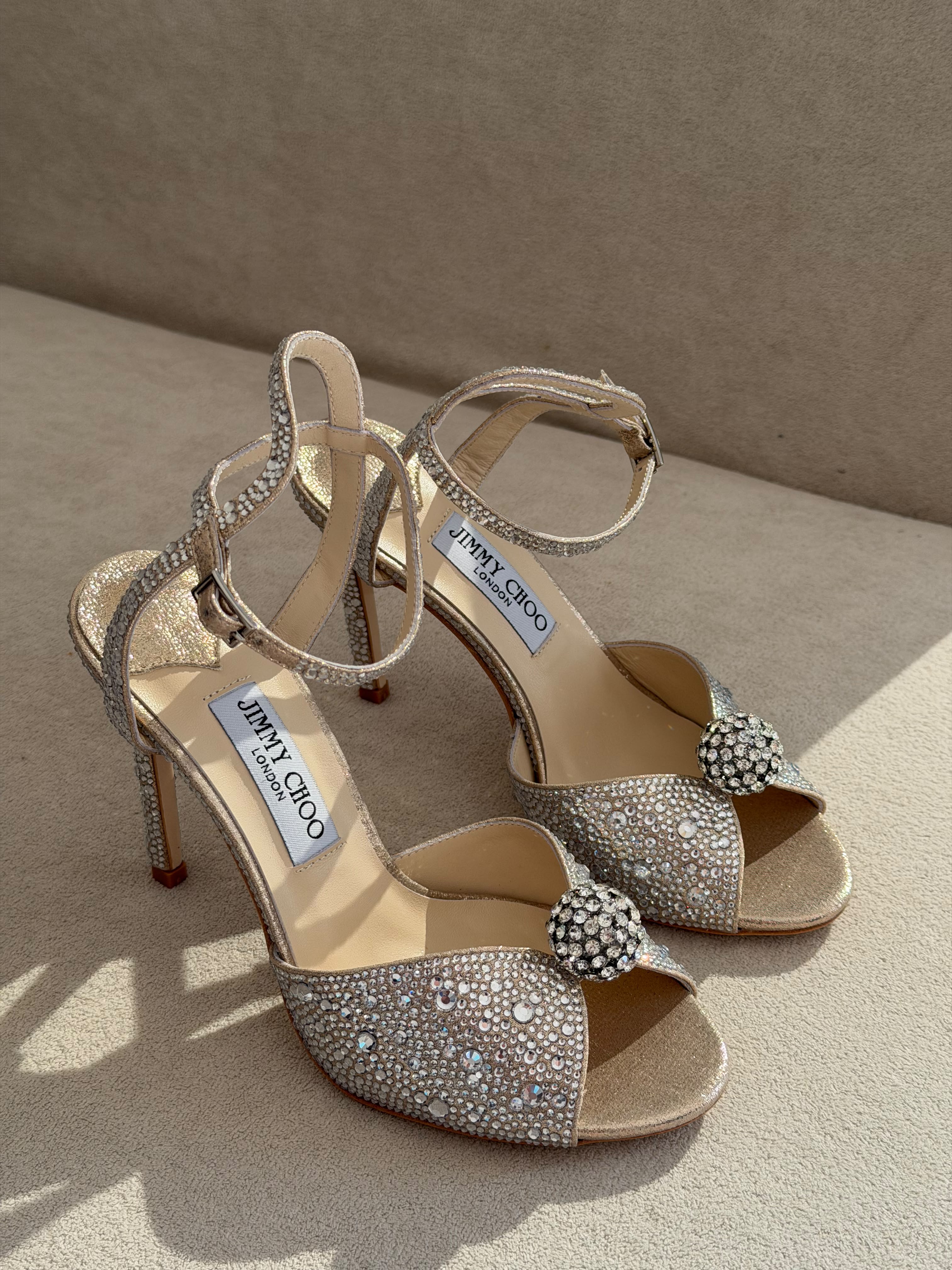 Jimmy Choo Gold Sacora 85