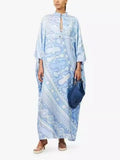 Pucci Blue Soleil-print Kaftan in Silk